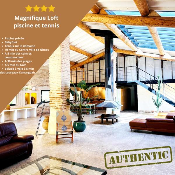 Magnifique Loft - Piscine - Tennis - Babyfoot Nîmes Kültér fotó